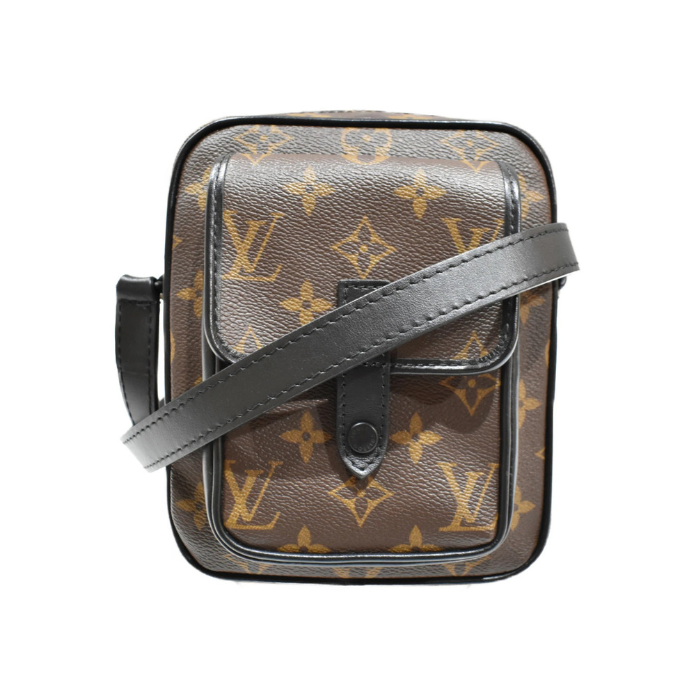 LOUIS VUITTON Christopher Wearable Wallet Monogram Macassar Brown Black Canvas